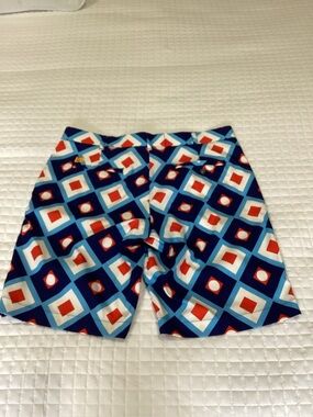 Men's Loudmouth size 8.  — Geometric Blue & Red Performance Design